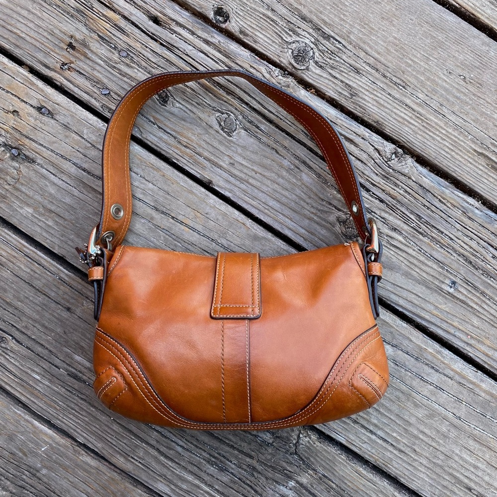 Vintage Y2K Coach Legacy F10188 British Tan Leather Small Hobo Bag - Picture 6 of 10
